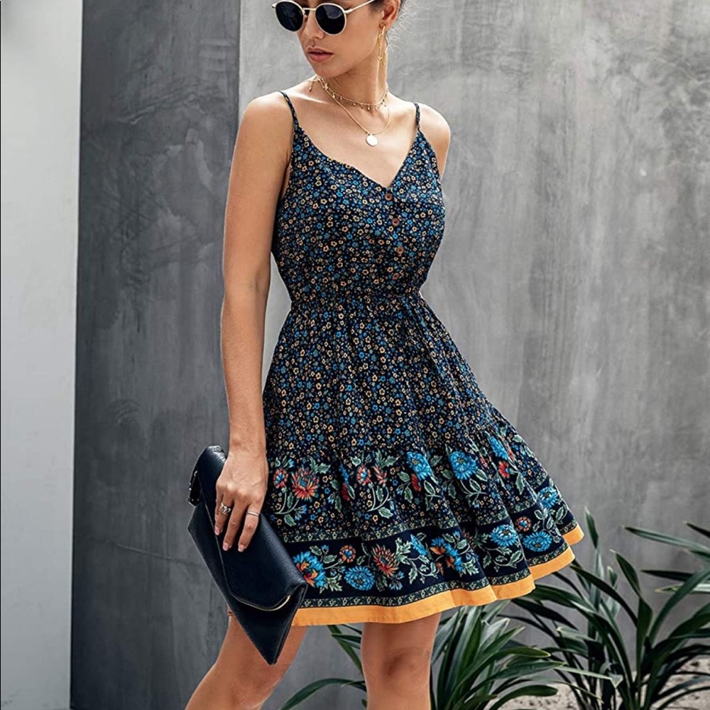 Navy Boho Sundress size S